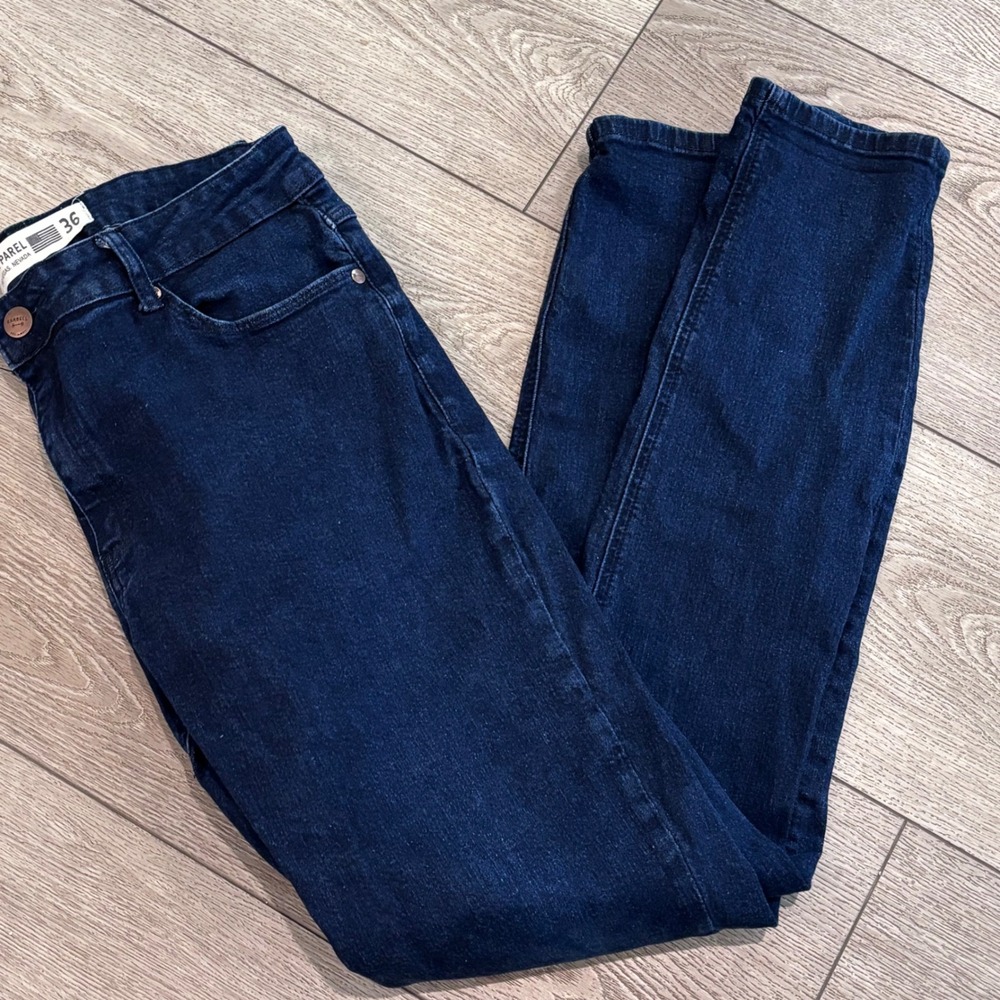 Barbell Apparel Jeans Mens 36 Dark Wash Athletic Fit Slim Tapered Stretch Denim
